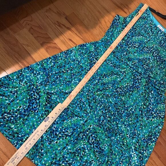 Laura Jeffries size 20W teal sleeveless dress - Picture 7 of 9